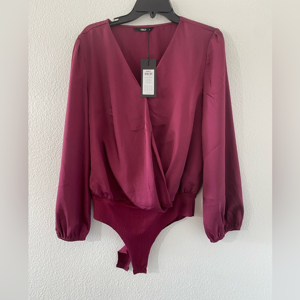 Burgundy bodysuit
